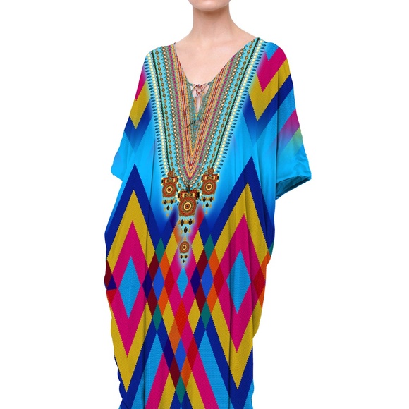 Abstract print kafan- Kaftan Dresses for Sale - 70%-80% OFF - Picture 1 of 3